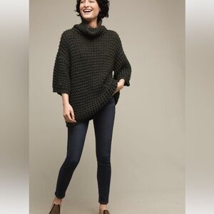Anthropologie Plenty by Tracy Reese Wool Alpaca Knit Dark Green Sweater - Small